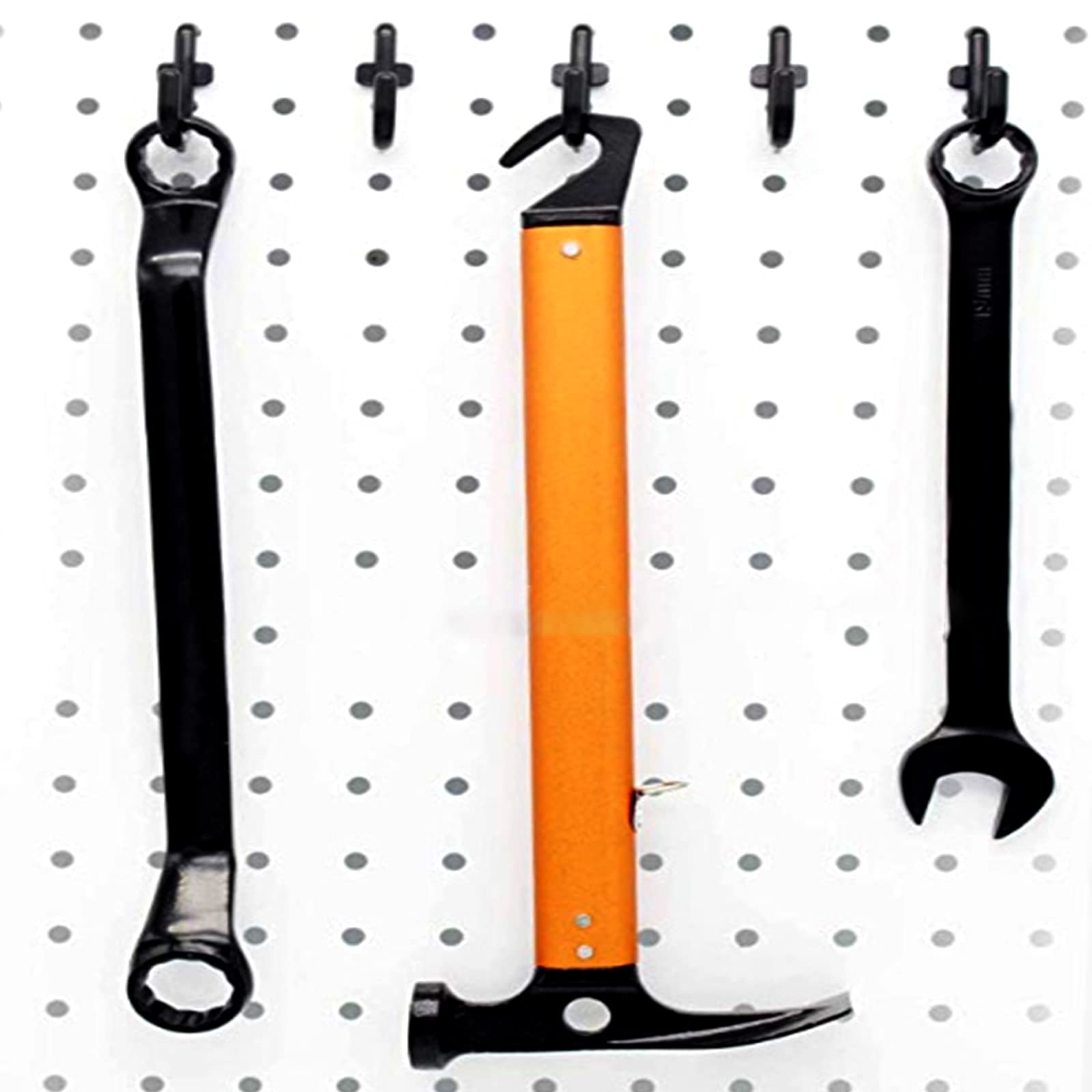 HapGlan 50 Pcs/100 Pcs Black Pegboard J Hooks Heavy Duty J Shape Peg Hook Peg Board Tool