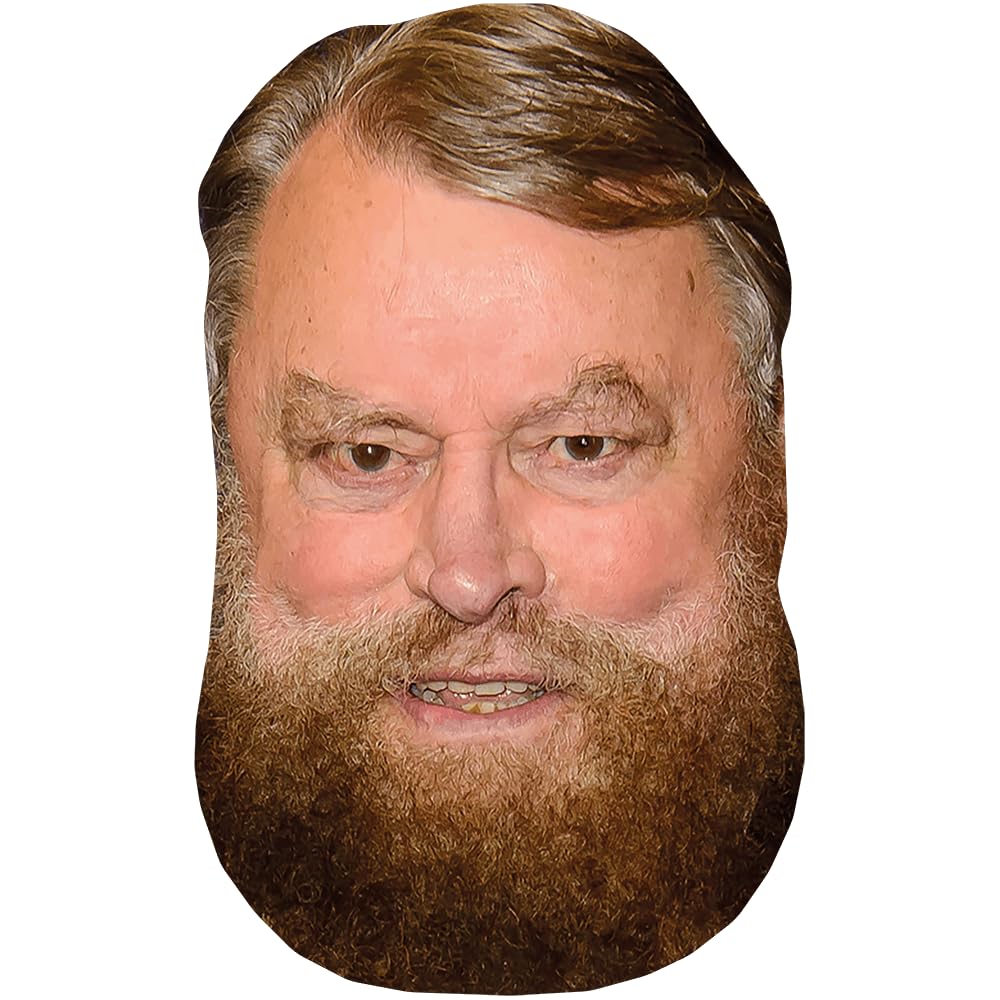 Brian Blessed (Beard) Celebrity Mask, Flat Card Face, Fancy Dress Mask