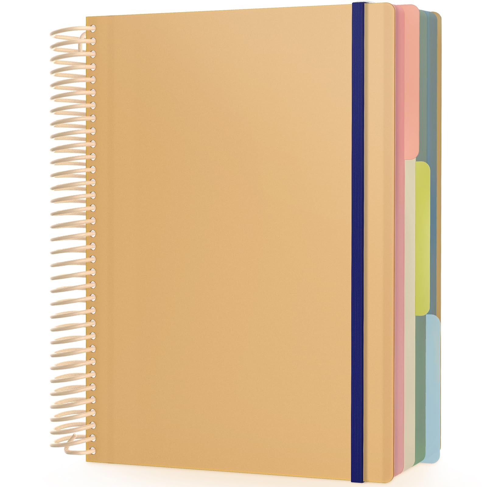 Quaderno a righe per 3 soggetti, formato A4, 23,5 x 29,7 cm, grande, a righe, con copertina rigida in polipropilene, per donne, 240 pagine, carta spessa 90 g/m², con tasca, per lavoro, ufficio, scuola