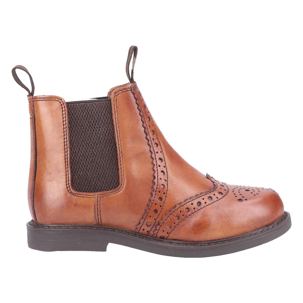 Cotswold Girls Nympsfield Brogue Leather Ankle Chelsea Boots