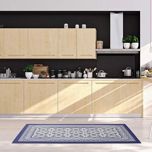 Miniatura 5 de Alfombra gigante y anti-fatiga con relieve de 20.0 in x 39.0 in para el suelo, Crema de flor toscana