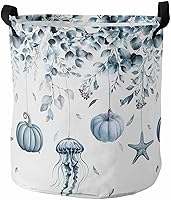 Vista 16 de Boho Western - Cesta de lavandería grande, bolsa plegable con asas de fácil transporte, canasta independiente plegable impermeable de 16.5 x 17