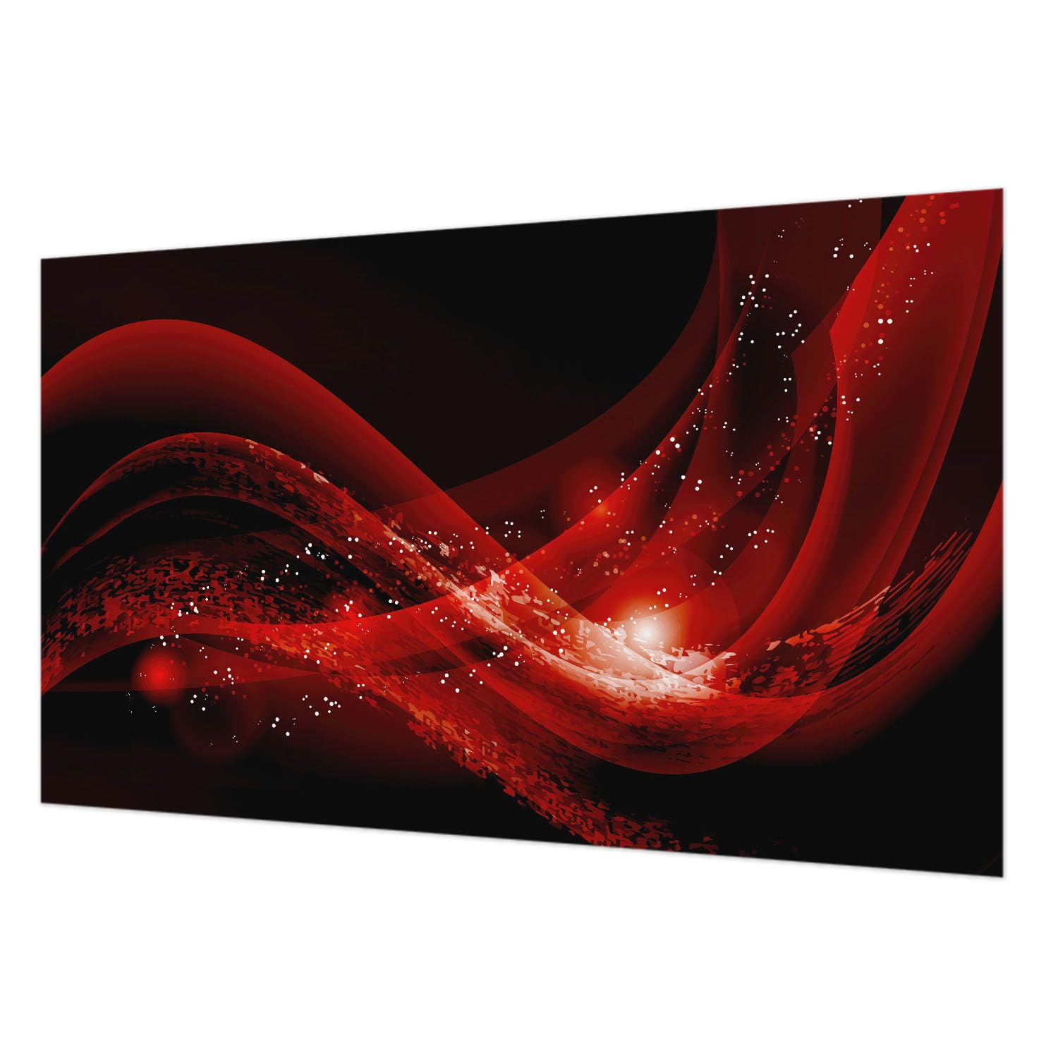 Papier peint intissé haut de gamme Vortex rouge de 416x254 cm