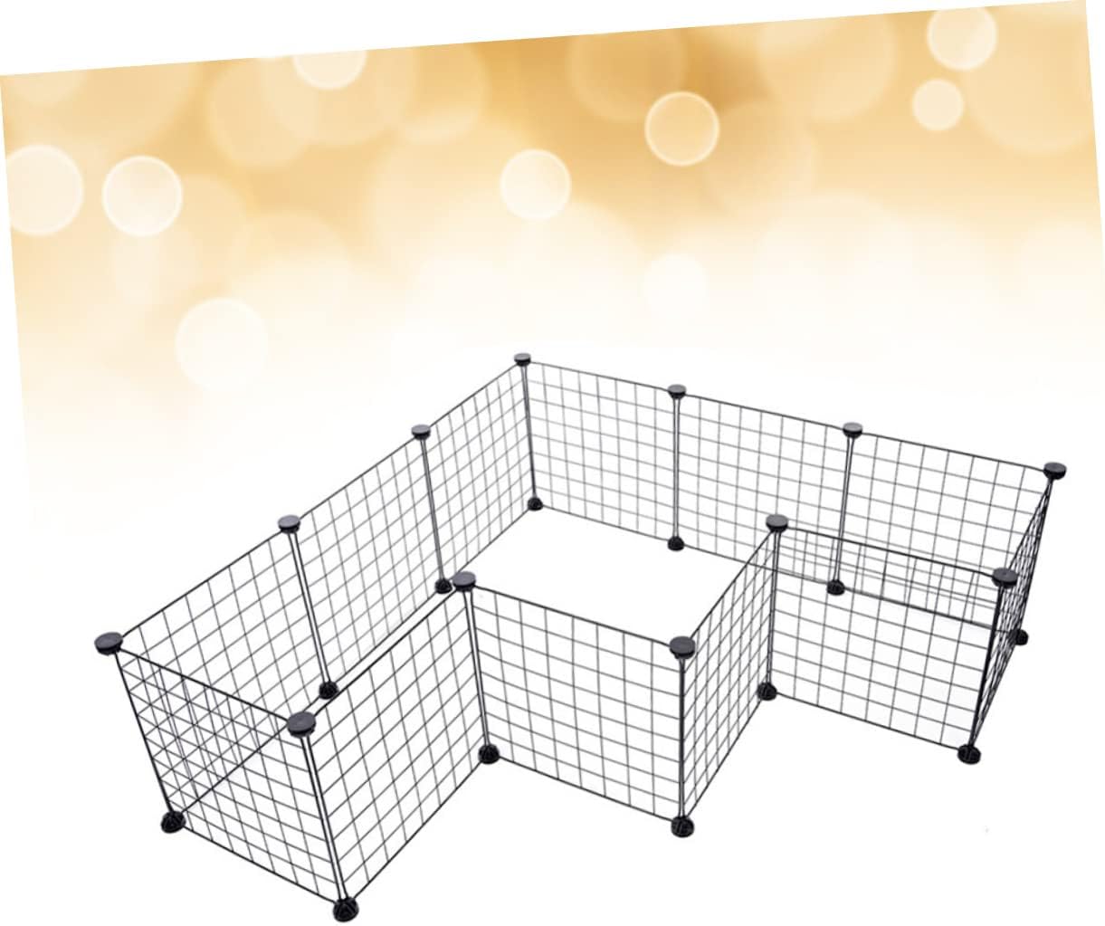 8pieces Dog Kennel Panels Pet Fence Iron Cage for Dog Cat Rabbit Heavy Duty Latch