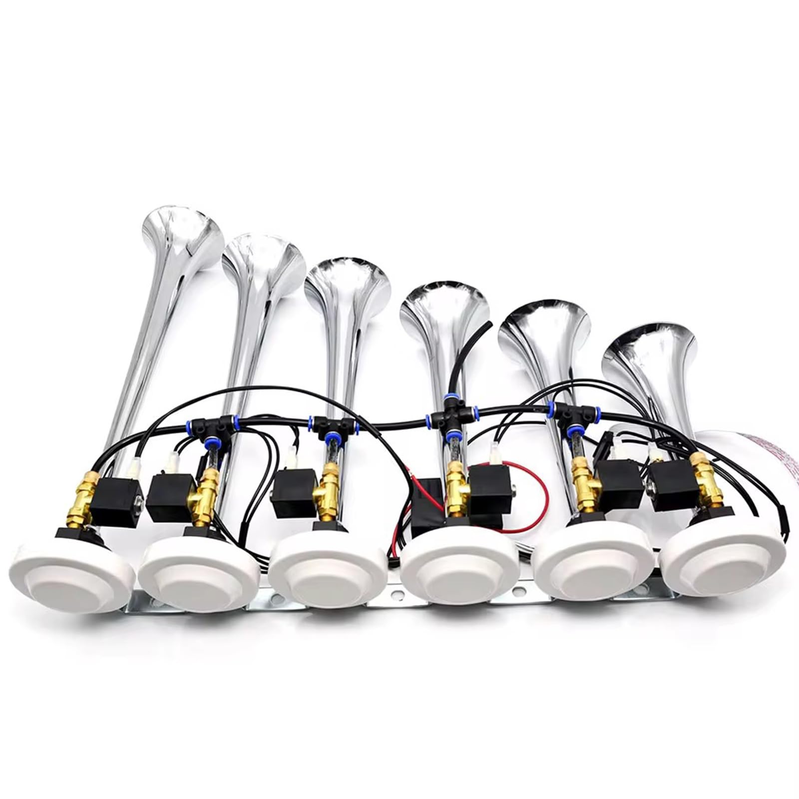 12/24v 200db Auto Air Horn 10 Sounds Style Alarm Super Laut 6 Trompeten Air Horn Kompressor Kit Für Motorrad Boot LKW Auto Zug