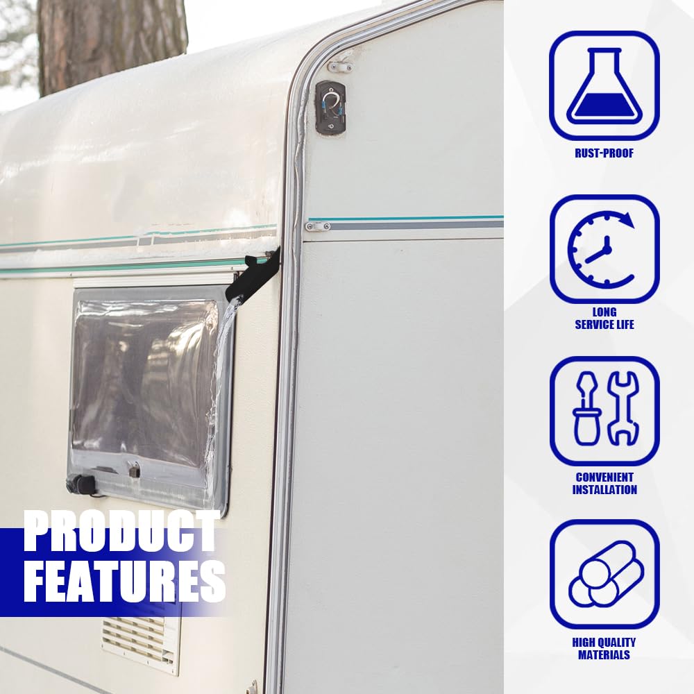 Gutter Extension 4pcs RV Gutter Spouts Direct Rain Water Away From Extender For Most Motorhomes B Rain Gutter Downspout Extension - Foto 9