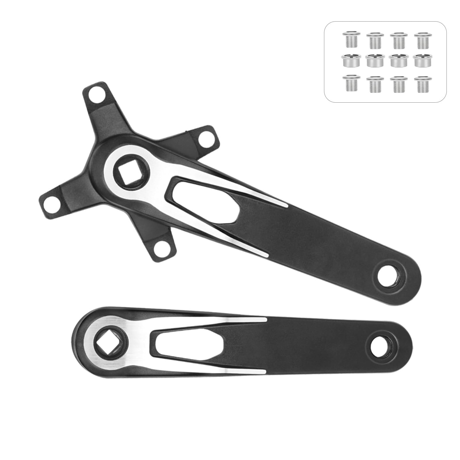 Pédalier carré léger aluminium polyvalent pour réparation et rénovation de vélo