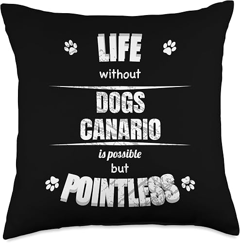Miniatura 4 de Life Without Canario is Pointless Dog Lover Throw Pillow, 16x16, Multicolor