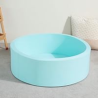 Vista 7 de TRENDBOX Piscina de espuma de memoria redonda para interior (SIN bolas) para niños pequeños - Azul claro