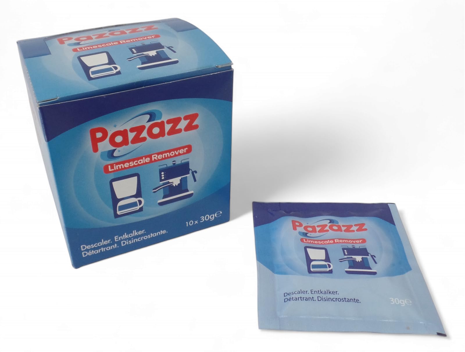 PazazzCoffee Maker Descaler for Espresso Machine DELONGHI SAGE GAGGIA KRUPS DUALIT etc. - makes 5,000ml