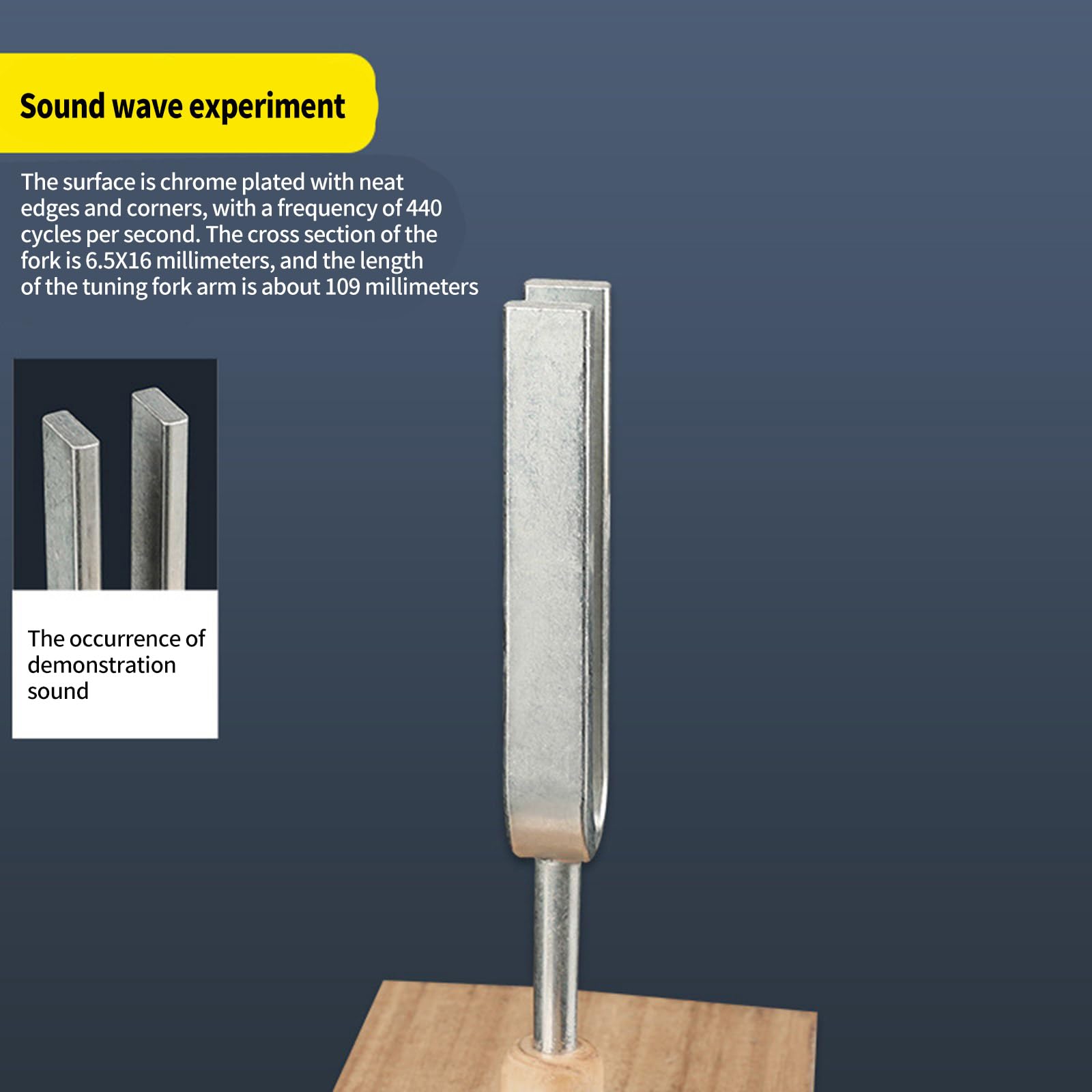 Klanglehrset mit doppelten 440-Hz Stimmgabeln und Holzkiste für die Demonstration von Physikresonanz Physiklabor