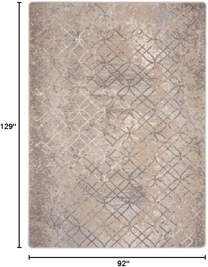 Joy Carpets First Take Opposites Attract Area Rug in Color Hazelwood, 7'8" x 10'9"
