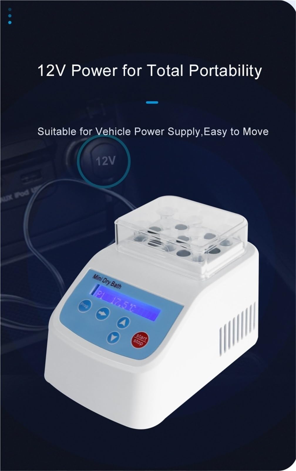 Centrífuga de sobremesa de laboratorio, Incubadora termostática portátil del baño seco del indicador digital con el bloque de calefacción(With Block A 0.2ml)