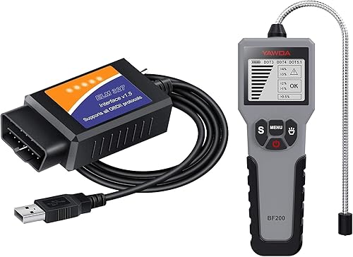 Miniatura 1 de FORScan ELM327 OBD2 Adaptador USB con Probador de Líquido de Frenos Profesión Automotriz Motocicleta Lubricante Analizador de Humedad Detector