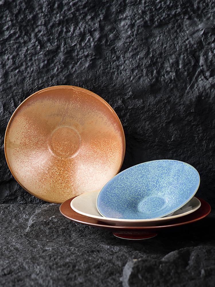 Talerz na przekąski Pojemniki na przekąski Talerz głęboki w stylu japońskim Talerz ceramiczny Talerz na warzywa do użytku domowego Talerz zachodni Talerz sałatkowy Talerz na makaro(C)