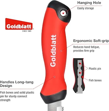 Goldblatt Heavy Duty Carpet Knife, Linoleum Cutter & Hook Knife for Roofing | Stainless Steel, Serrated Blade, Vinyl Tile Work, Drywall Cutting, Wallpaper Trimming, Sod Trimming