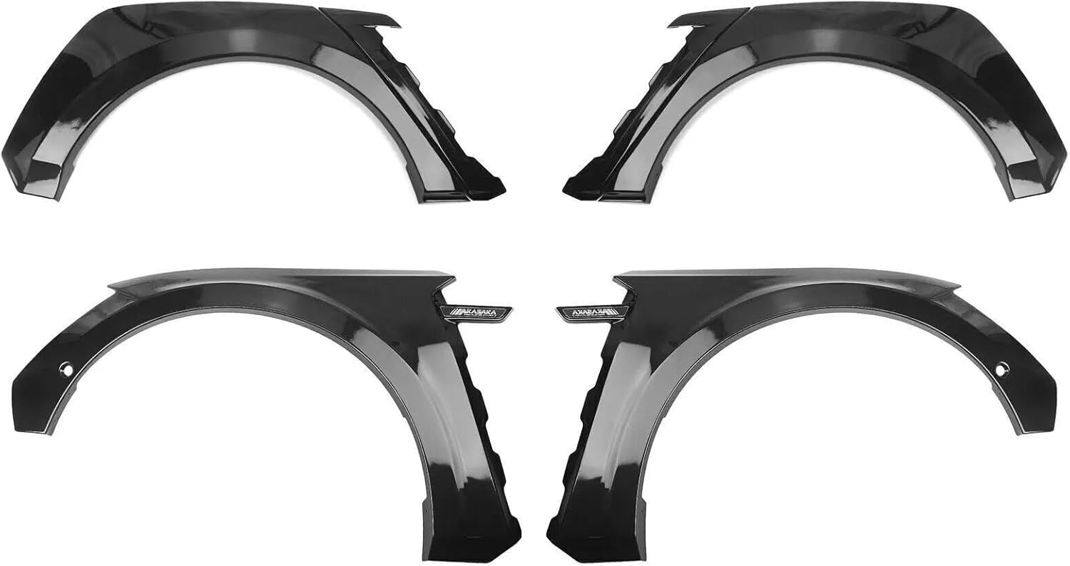 AAAQMGIH Fender Flares Trim Compatible for BMW 3 Series G20 G28 330i M340i 2019-2022 M Sport Wide Wheel Fairing Mudguard Arch Brow Cover(Black)