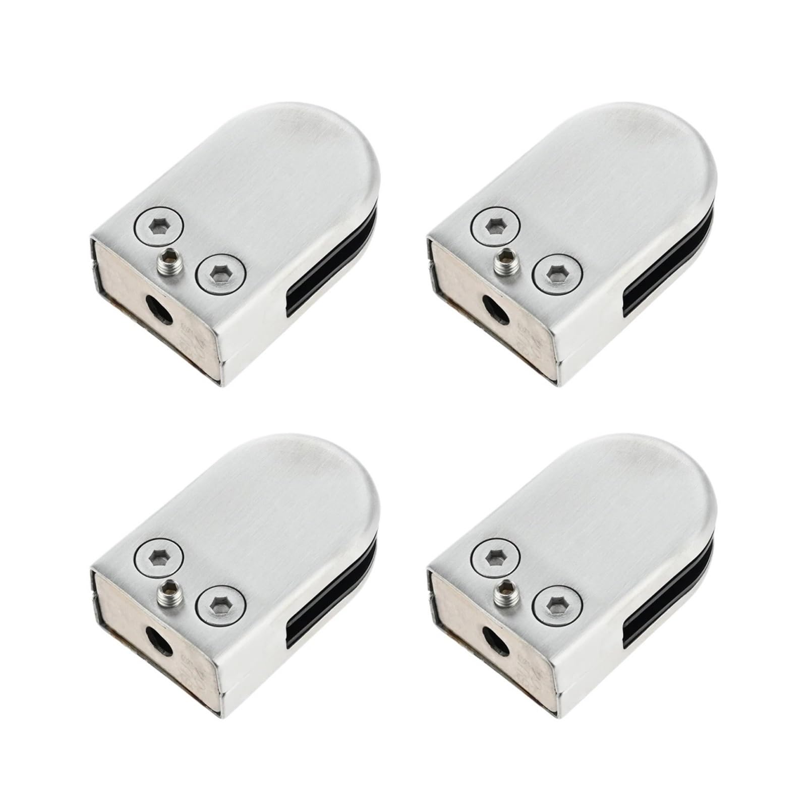 4 Stück Glasklemmen 6-12 Mm Edelstahl Verstellbar