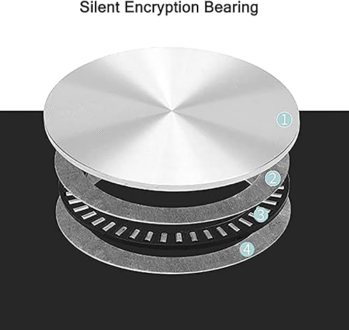 Miniatura 6 de QQXX Mesa redonda de vidrio templado mesa giratoria de vidrio grueso Lazy Susan resistente plato redondo para servir mesa de comedor 275 pulgadas