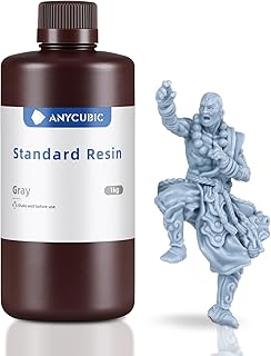 3D Printer Resin, 405nm High Precision Fast Curing UV Photopolymer Resin for LCD 3D Printing, Grey 1kg