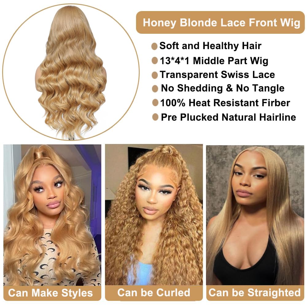 Amazon.com : 30 Inch Synthetic Lace Front Wig for Women  display picture 1