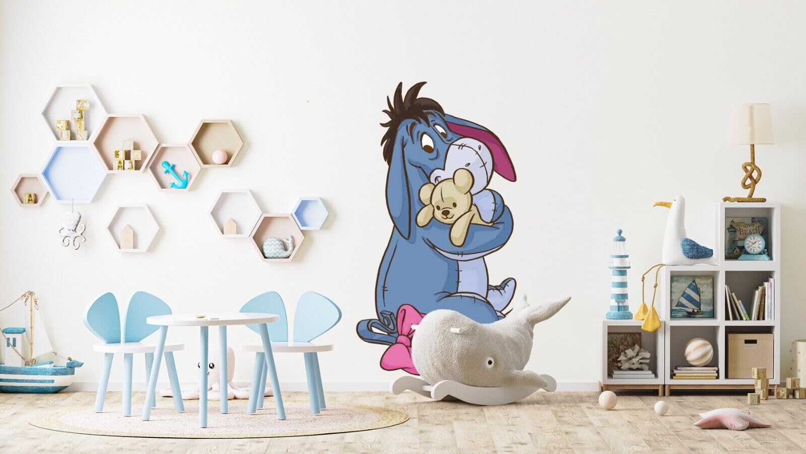 Pegatinas de pared Eeyore Winnie The Pooh Disney Calcomanía Pared Pegatina Decoración Del Hogar Arte Mural Habitación De Los Niños