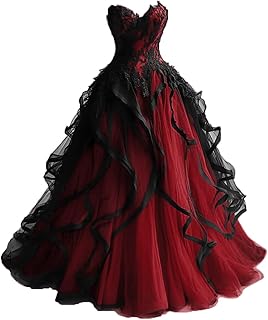 Gothic Wedding Dresses for Bride Layered Tulle Black Bridal Gown Lace Applique Sweetheart Wedding Gowns
