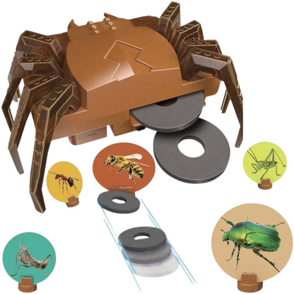 4M KidzRobotix Disc Launcher SpiderBot, Build and Launch Flying Discs, Ages 8+, 24.5 x 30.5 x 7.6 cm