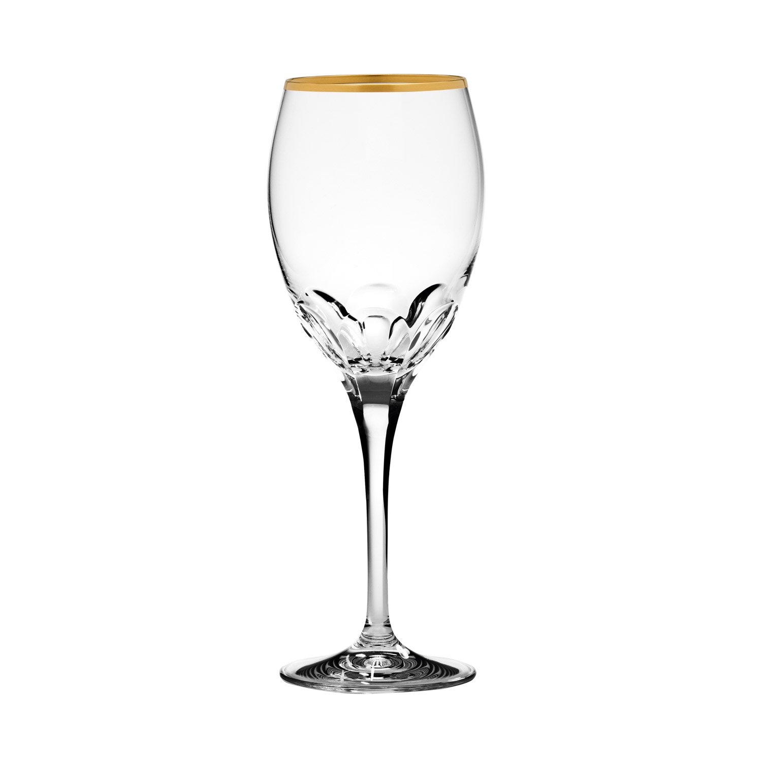 Arnstadt Kristall - Copa de Vino Tinto Harmony (24 cm, Cristal soplado artesanalmente, Pulido a Mano, Hecha a Mano en Alemania, Incluye Borde de Oro de 21 Quilates)