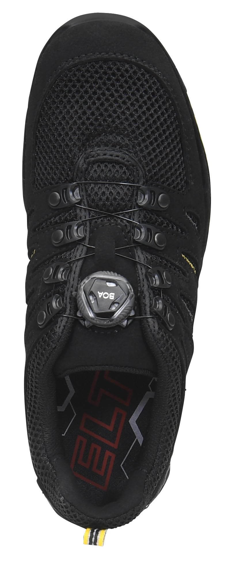 ELTEN Berufsschuh Maddox BOA Black-Yellow Low ESD O1, Damen und Herren, Textil, leicht, sportlich, Schwarz/Gelb 38, Schwarz|Gelb
