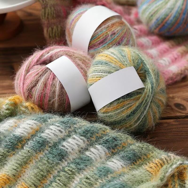 4/6/8/10/12 ovillos de 50 g de Hilo de Mezcla de Lana Suave Jaspeado, Hilo de Lana de Grosor Medio para Ganchillo, para Tejer a Mano Bufandas, suéteres, Gorros, Faldas y Manualidades
