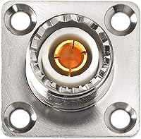 Vista 4 de Superbat SO 239 Conectores SO239 UHF hembra Jack RF Conector coaxial 4 agujeros brida montaje chasis soldadura recta para LMR-400 cable coaxial 2
