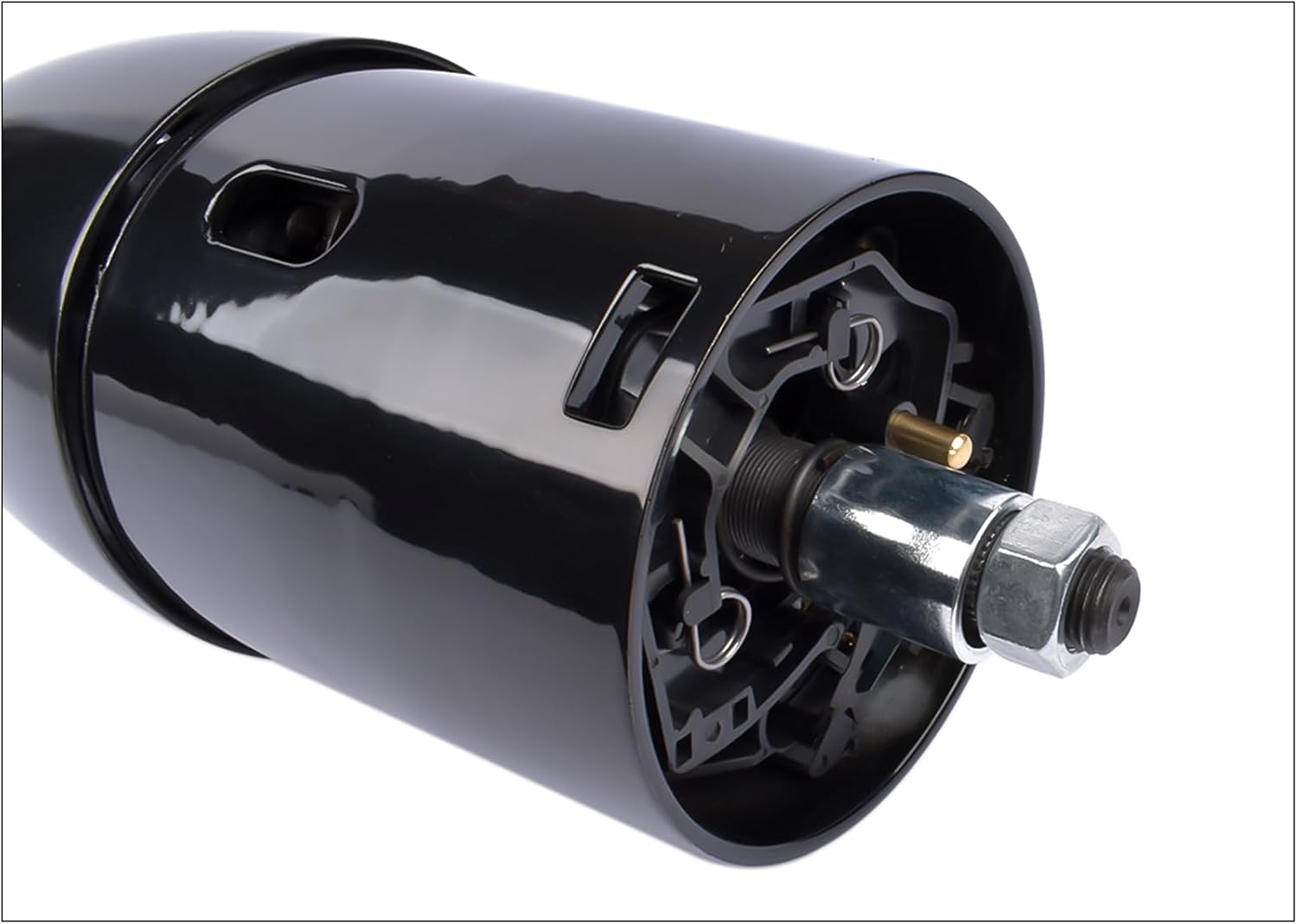 GELUOXI Replacement for GM 32 Inch Tilt Manual Steering Column Floor Shift Hot Rod, with Key & 9 Holes Adapter, Stainless Steel Black Coating