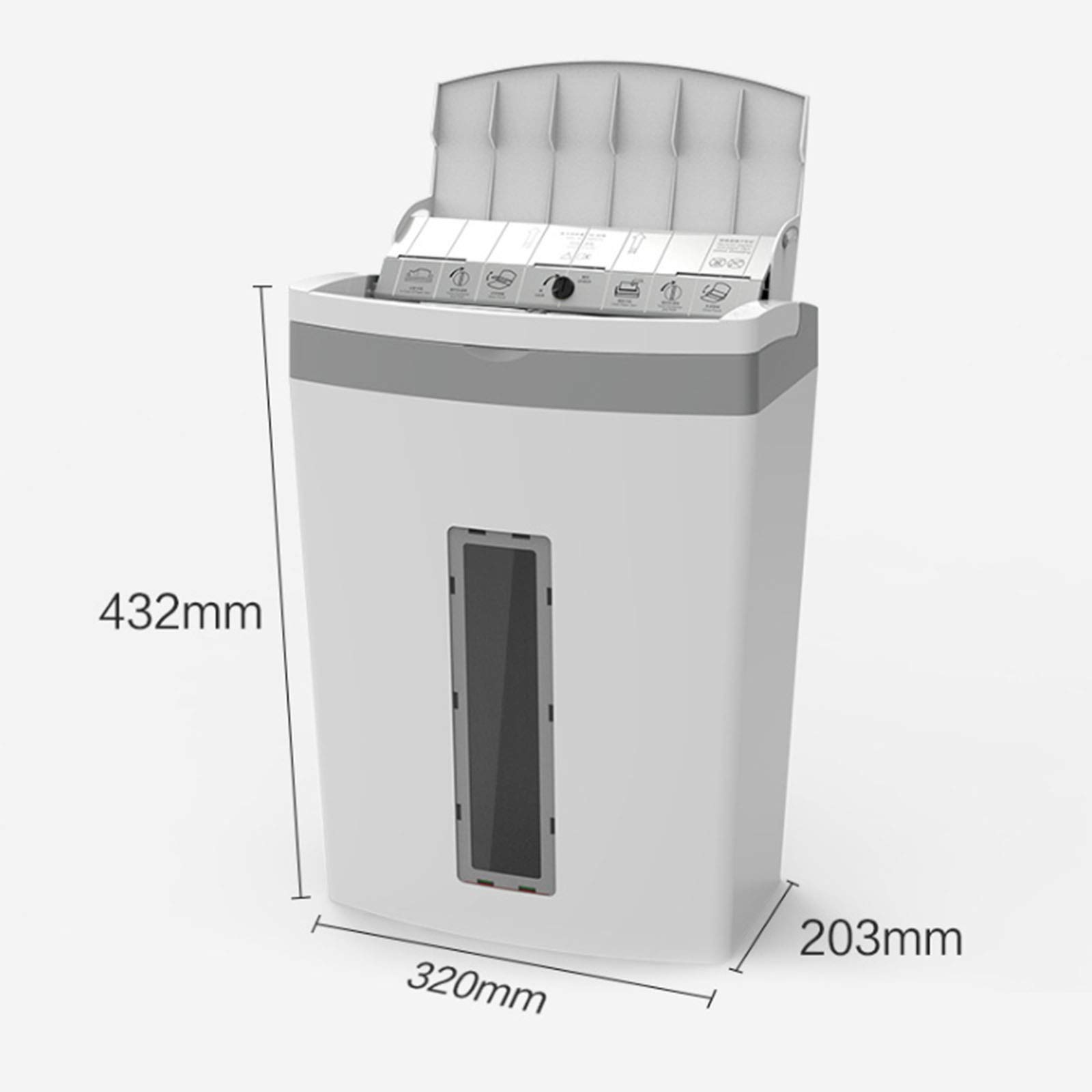 sunyu Alto Voltaje Destructora trituradora de Papel, 80 Hojas. para hogar y Oficina en casa, Alimentación de Papel automática, Blanco
