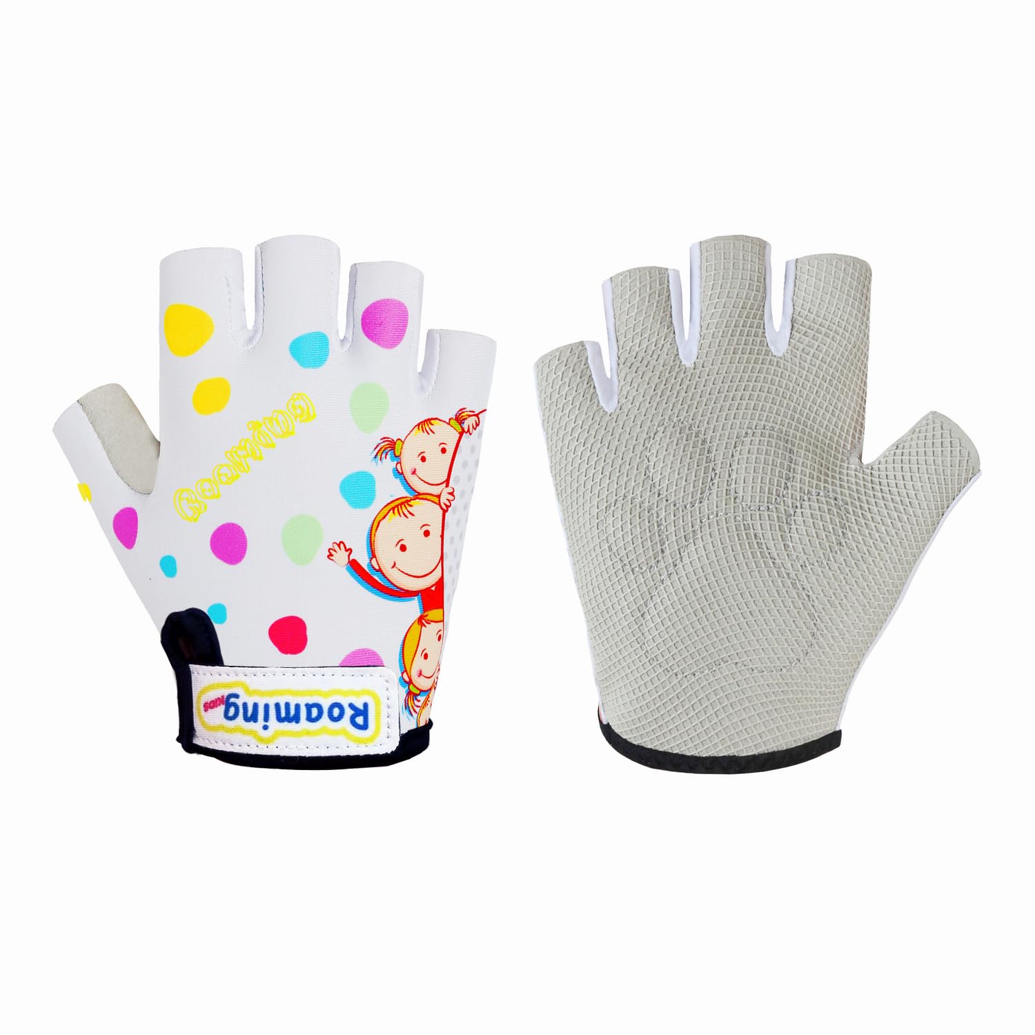 Kids Half Long Finger Climbing Gloves for Age 1-10 Boys Girls Gymnastics Monkey Bars, Good Grip Control Gloves for Scooter Balance Boards Biking Fishing Outdoor Sports