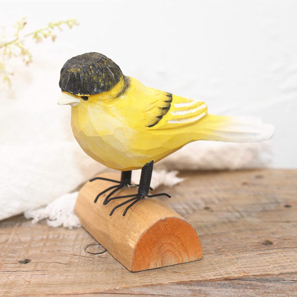 Oiseau en bois sculpté et peint, un cadeau créatif