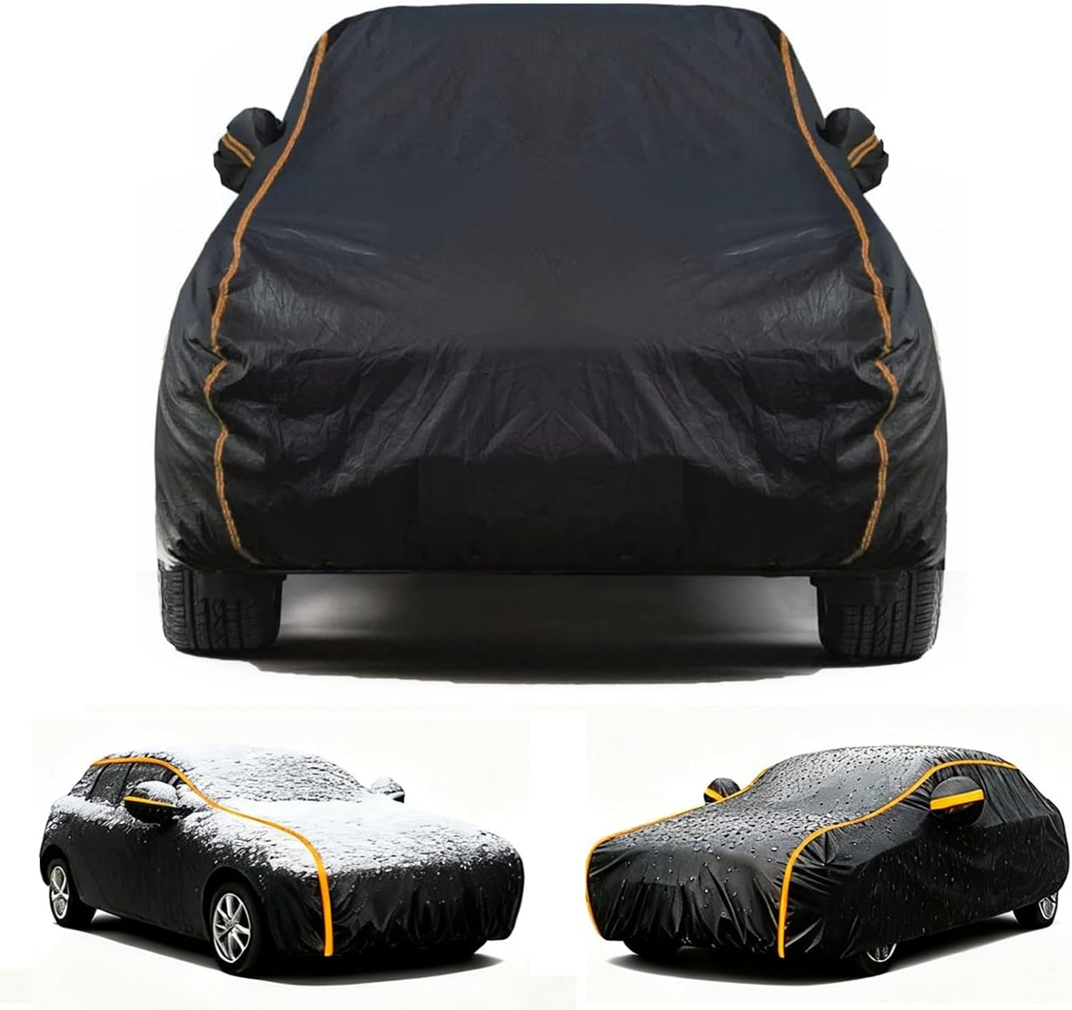 Housse Voiture extérieure pour Fiat 500F, Bâche imperméable Anti-UV, Anti-Pluie, Anti-Neige et Anti-poussière, avec Sangles Anti-Vent, Résistance aux Déchirures