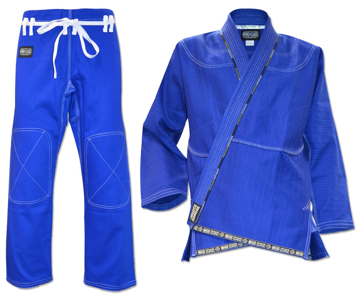 Ring to Cage ULTIMA Brazilian Jiu Jitsu Gi with 2 Pairs of Pants - Blue (A3)