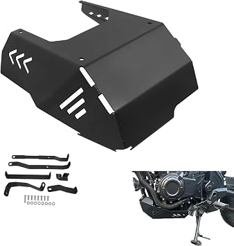 CHIFUN Skid Bash Plate Replacement for Honda CL500 SCL500 CL 500 2023 2024 Motorcycle Lower Engine Guard Bottom Protection Aluminum Belly Pan Black