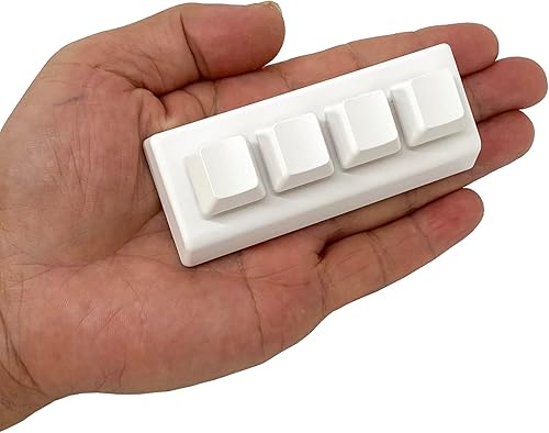 Miniatura 4 de Mini teclado mecánico macro de 4 teclas, teclado de juego RGB portátil con una sola mano, teclas totalmente programables para Windows, Mac, teclado