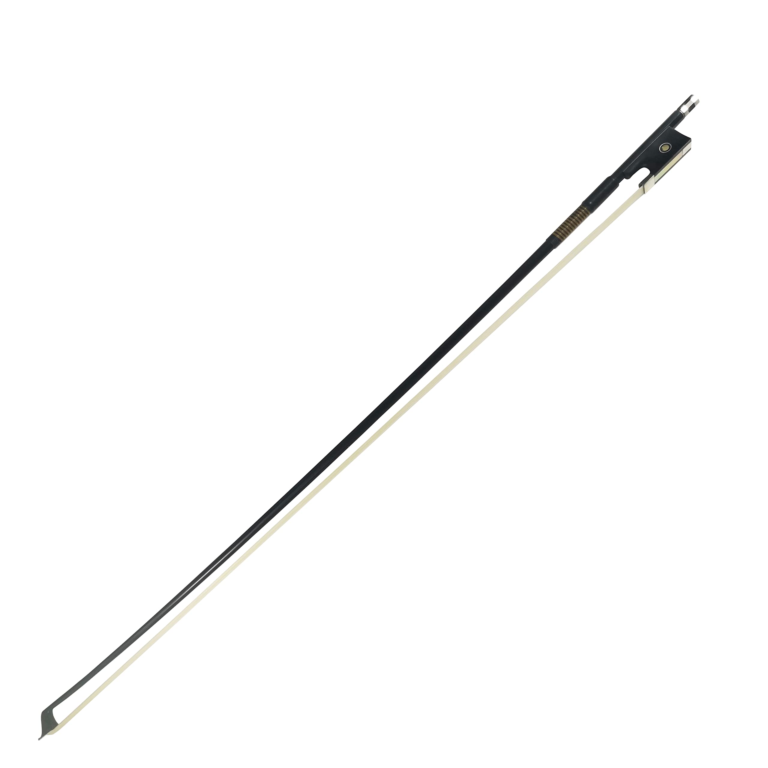 Arco per violino professionale in fibra di carbonio misura 4/4 con coda di cavallo non sbiancante, forte, rigido e ben bilanciato, per violinisti di tutti i livelli