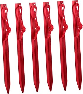BESPORTBLE 6 Pçs Estacas De Barraca Mochila De Praia Ganchos Ao Ar Livre Para Pendurar Barraca De Camping Estacas Espessas De Pregos De Metal Estacas Triangulares Estacas De Estacas