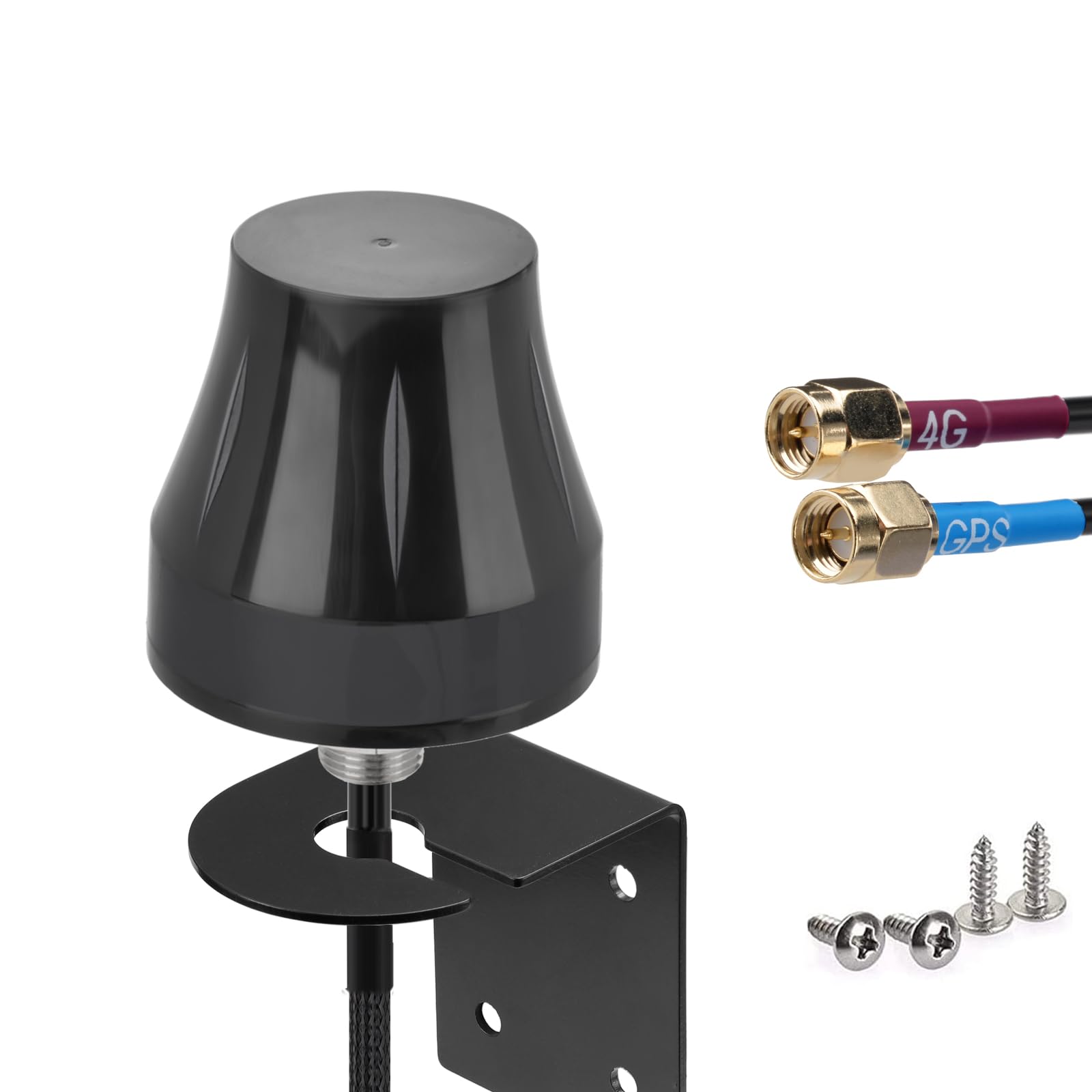 SUPERBAT Antenne combinée GPS cellulaire 4G LTE avec support fixe - Antenne MIMO SMA compatible avec routeur mobile industriel 4G LTE - Caméra de sécurité - Modem de passerelle IoT cellulaire