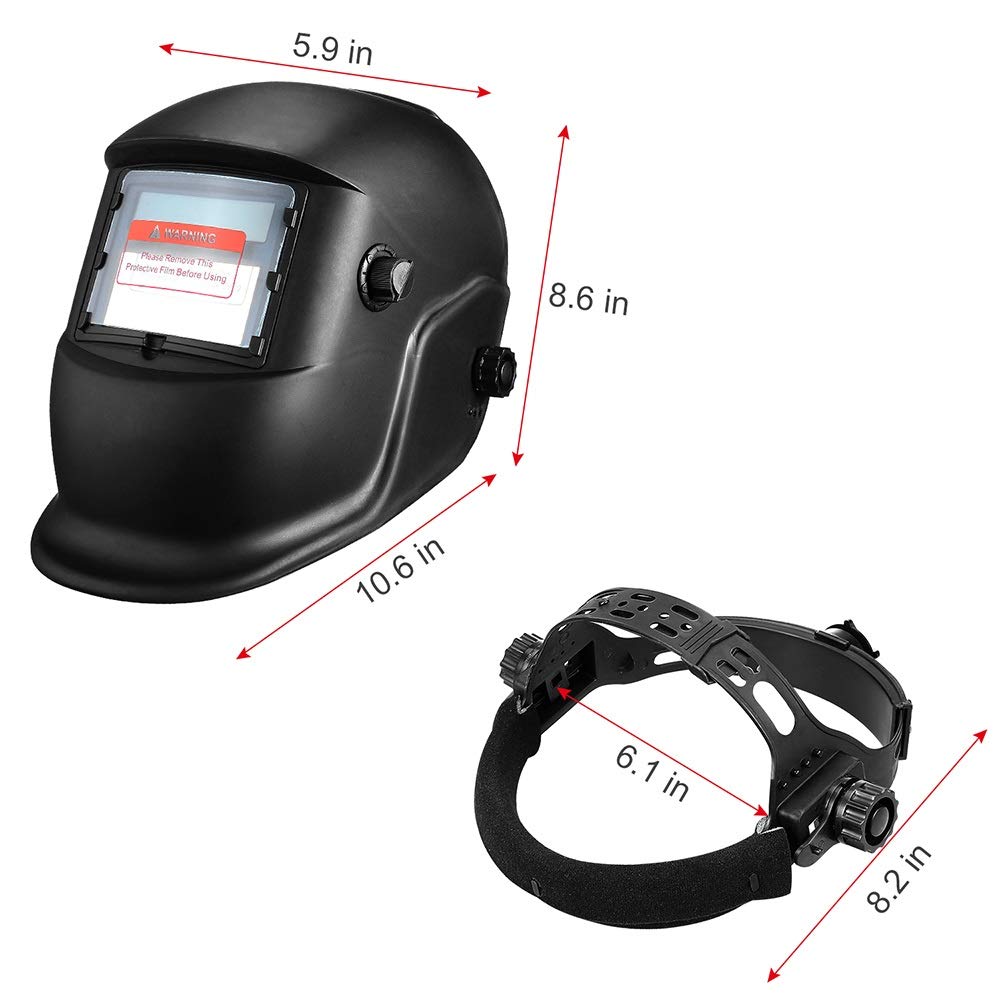 Cagoule Soudure,Masque Soudure Solaire Automatique assombrissement Plage réglable 4/9-13 MIG MMA Casques de soudage