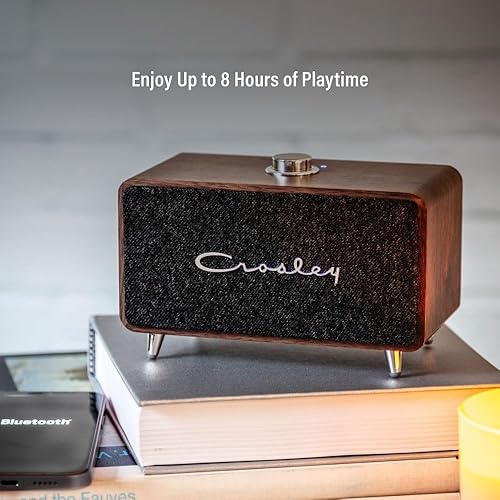 Miniatura 3 de Crosley CR3049A-WA Stanza Altavoz Bluetooth recargable portátil, nogal