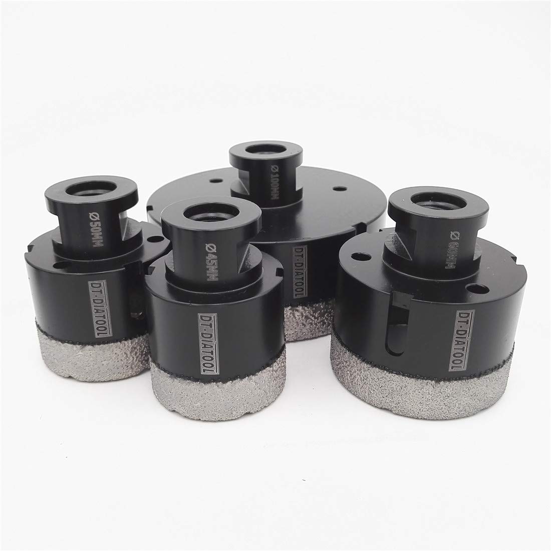 DT-DIATOOL Diamond Drill Bit Set 45/50/60/100mm Hole Saw for Dry Drilling Tile Porcelain Marble Ceramic Granite