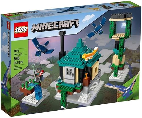LEGO Minecraft The Sky Tower 21173 - Kit de construcción de islas flotantes con piloto, 2 fantasmas voladores y un gato; nuevo 2021 (565 piezas)