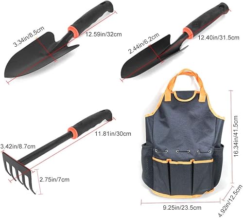 Miniatura 2 de Juego de herramientas de jardinería inusuales, juego de herramientas de jardín de 4 piezas, kit de herramientas de jardín de mano con bolsa de