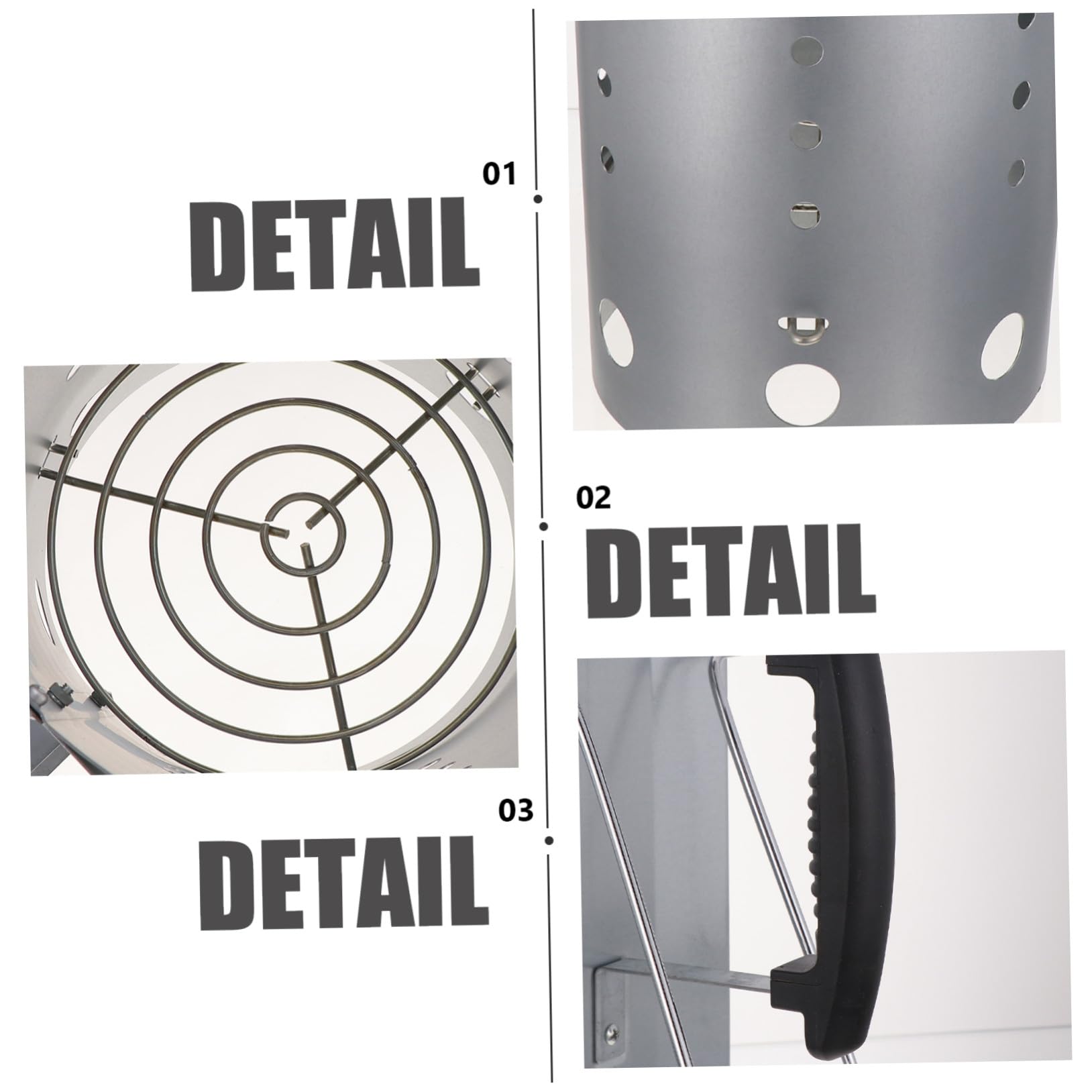 BESTonZON Barbecue Accessori Barbecue Esterno in Secchio Accendifuoco Galvanizzato per Festa Estiva Eccellente Circolazione d'Aria e Nessun Sapore Residuo di Liquido Accendifuoco