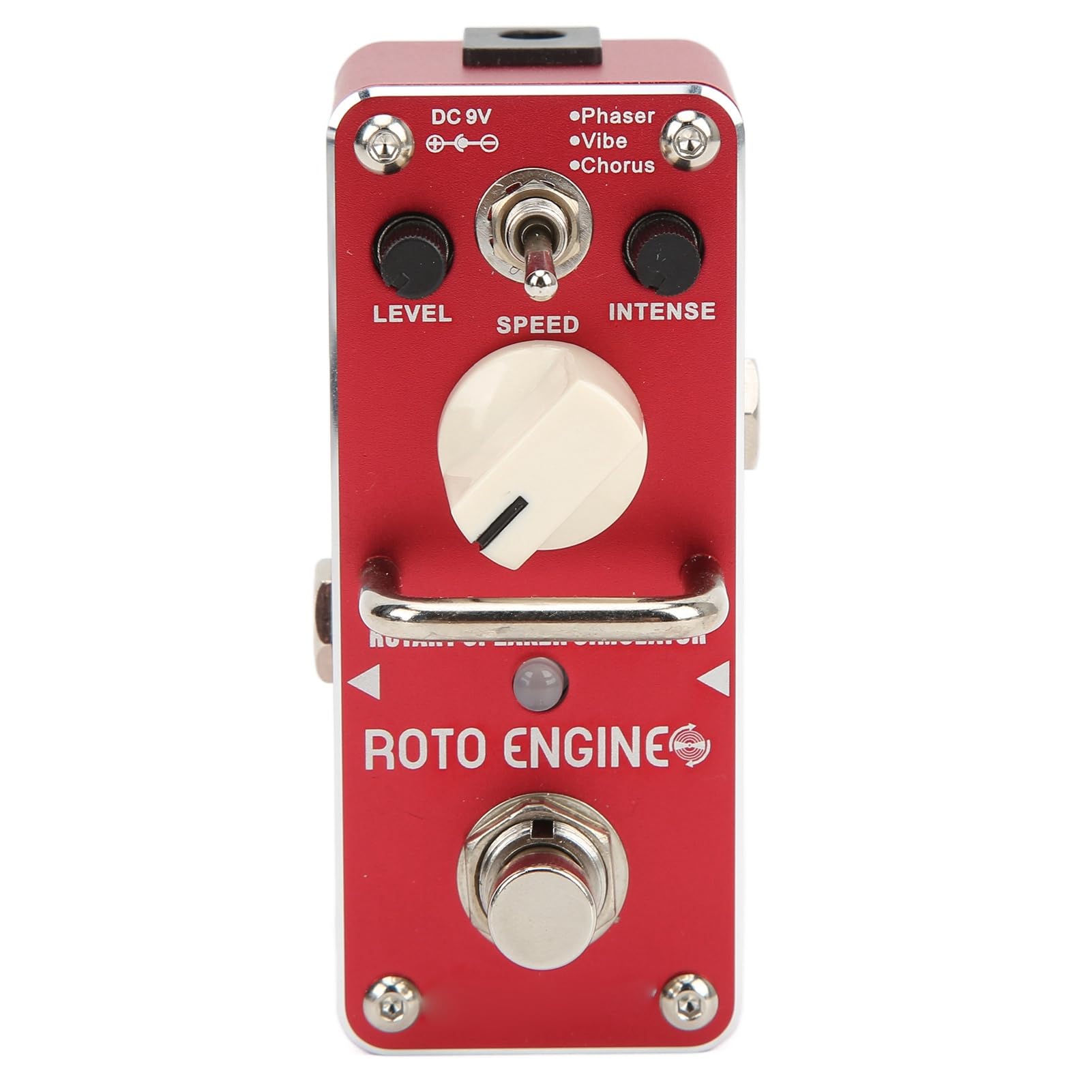 Obrotowy Symulator Głośnika Pedał Efekt Gitarowy Stomp Box z 3 Trybami Klasyczny Dźwięk z Lat 60. Metalowa Kompaktowa Obudowa do Gitary Elektrycznej Bass